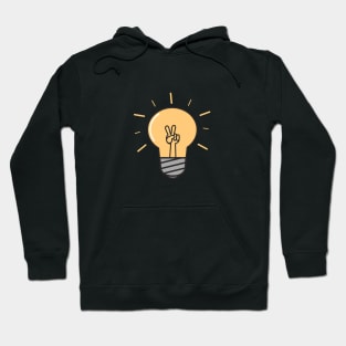 Cute Lightbulb peace sign t-shirt Hoodie